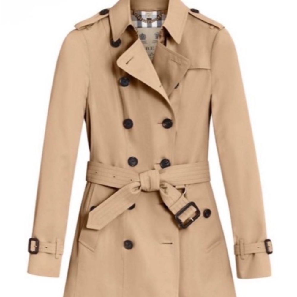 Burberry the Sandringham Short Trench Coat Sz 4